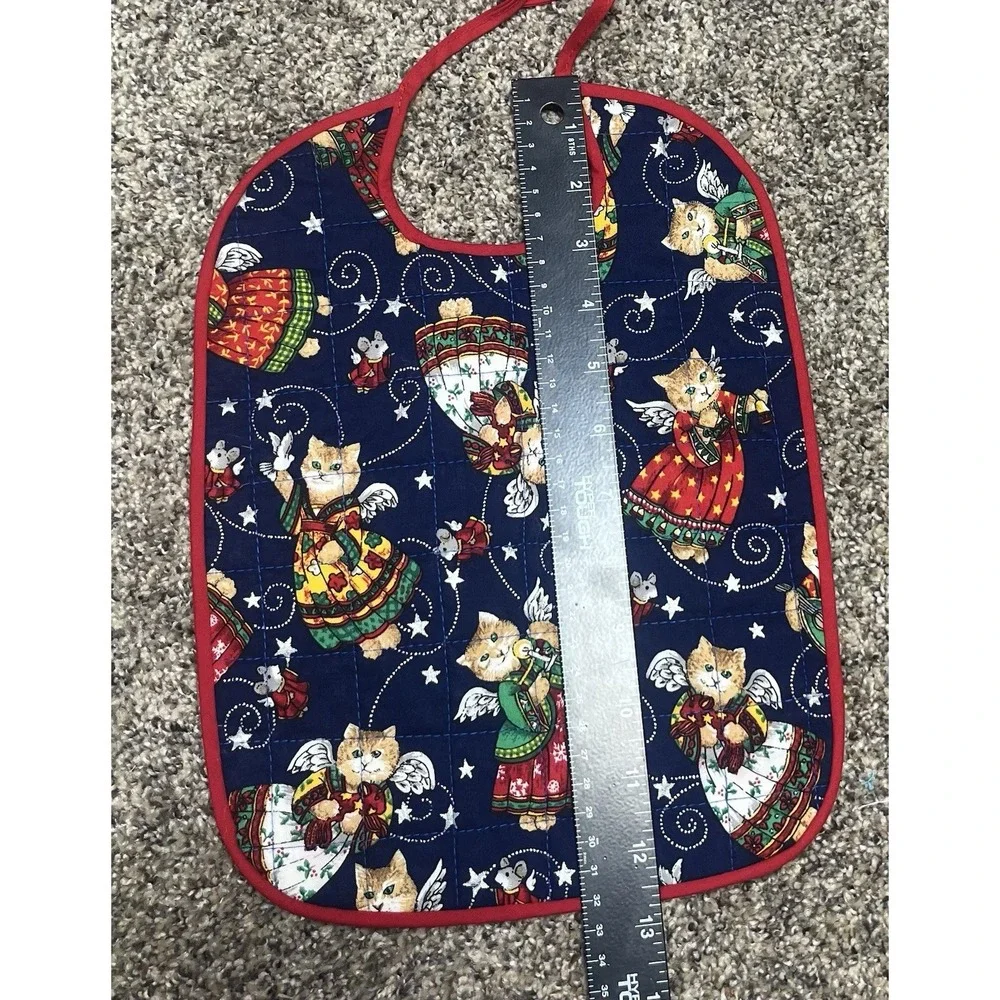 Lot Of 6 Quilted‎ Handmade Christmas Shirt protector Bib Large Size 12